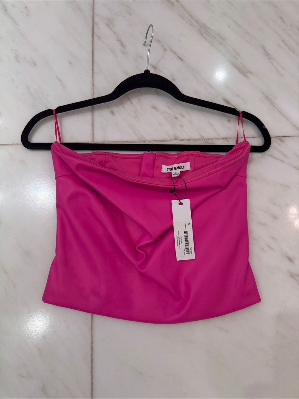 Steve Madden vegan leather Milania top
